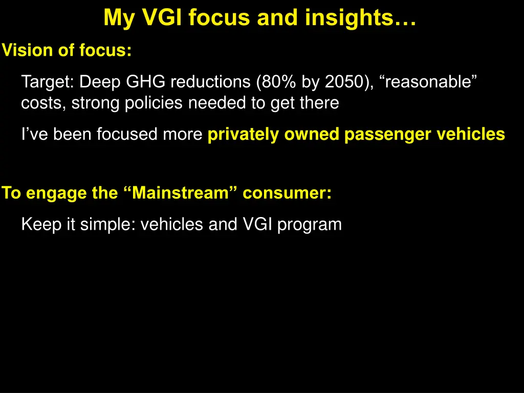 my vgi focus and insights