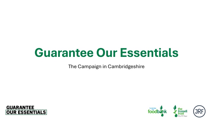 guarantee our essentials the campaign