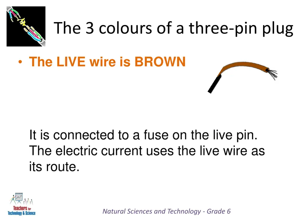 the 3 colours of a three pin plug 1