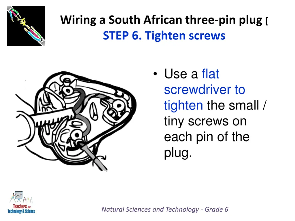 wiring a south african three pin plug step 2