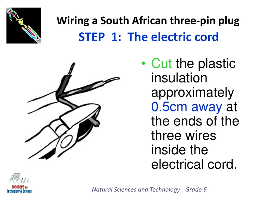 wiring a south african three pin plug step