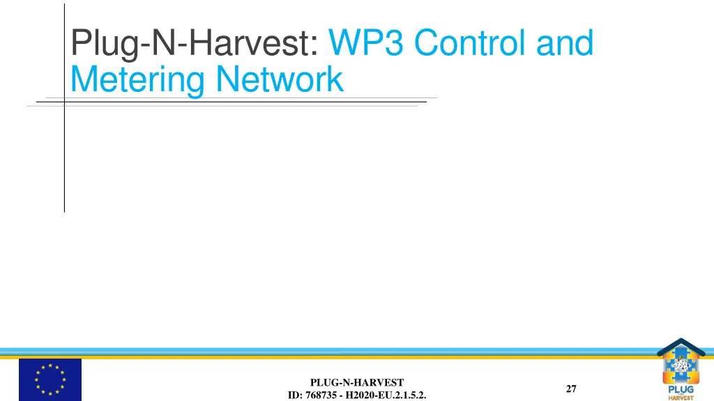 plug n harvest wp3 control and metering network