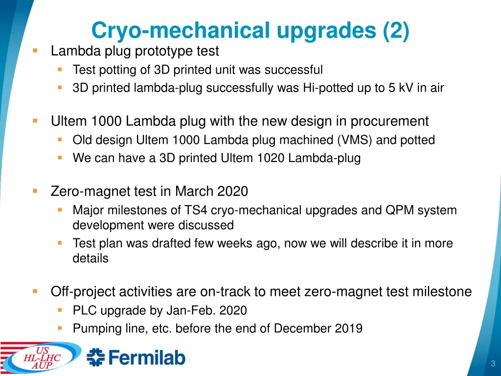 cryo mechanical upgrades 2 lambda plug prototype