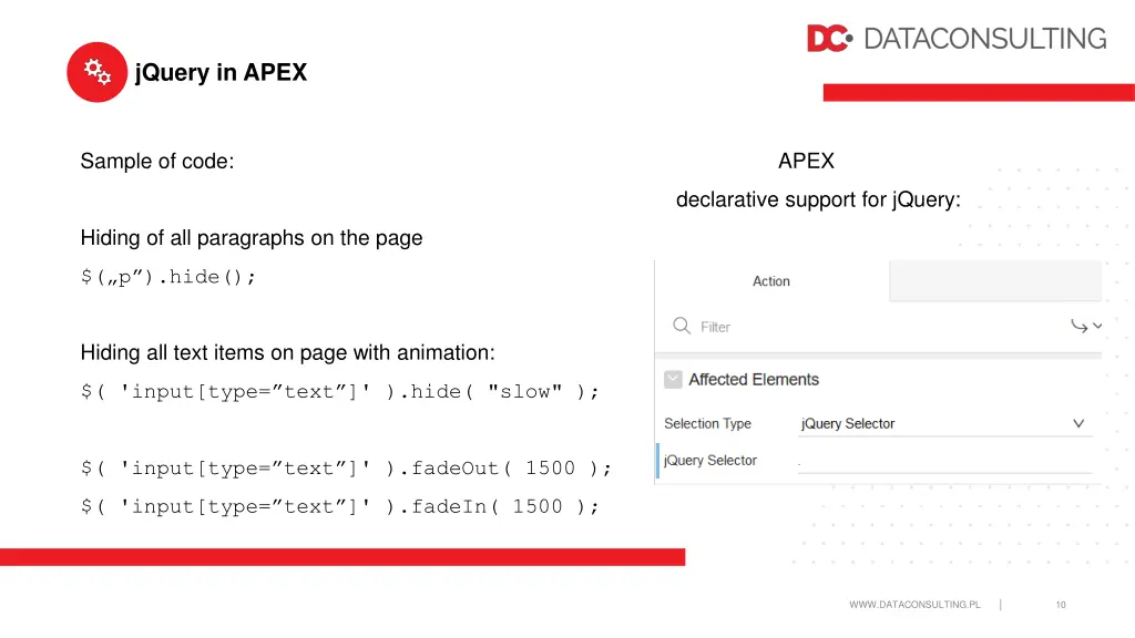 jquery in apex 1