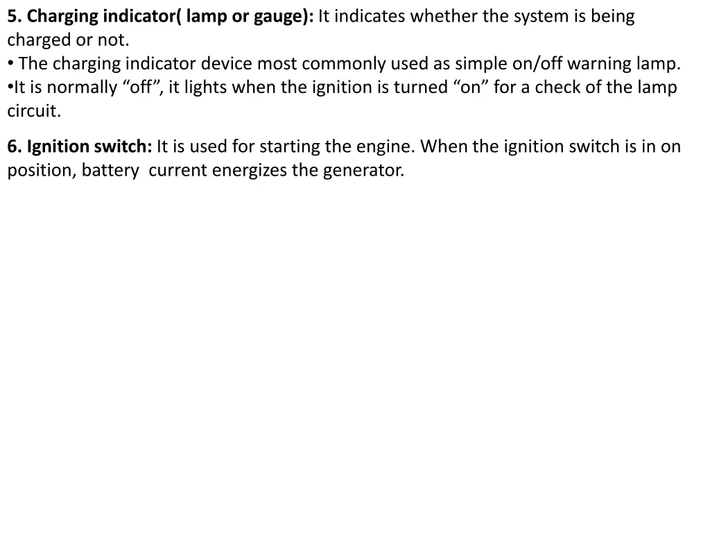 5 charging indicator lamp or gauge it indicates