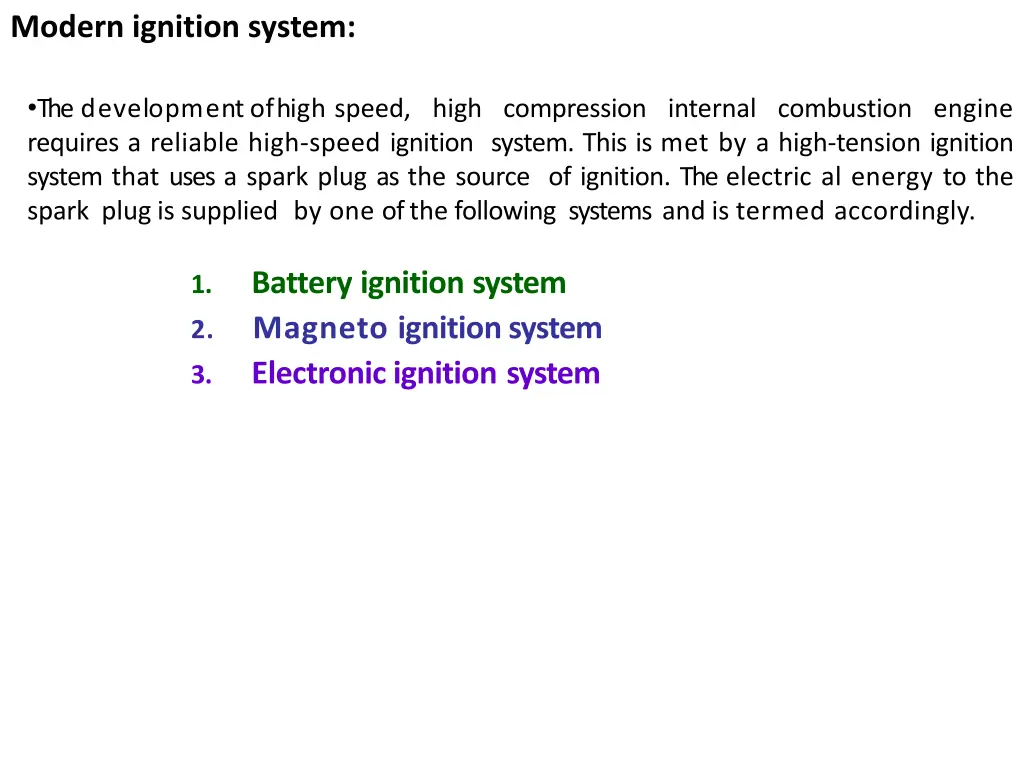 modern ignition system