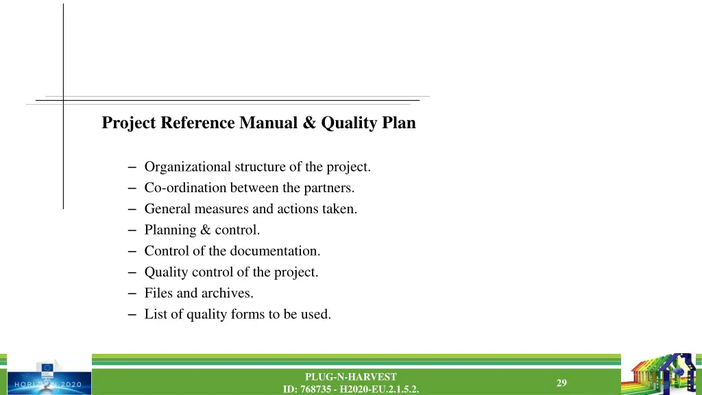 project reference manual quality plan