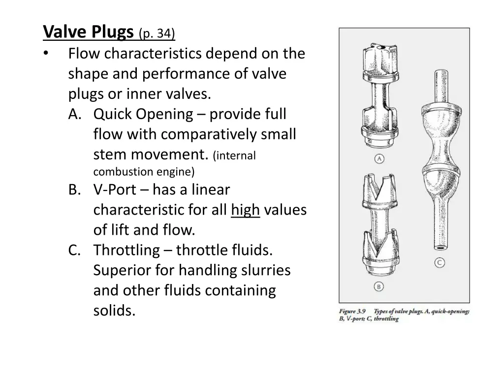 valve plugs p 34 flow characteristics depend