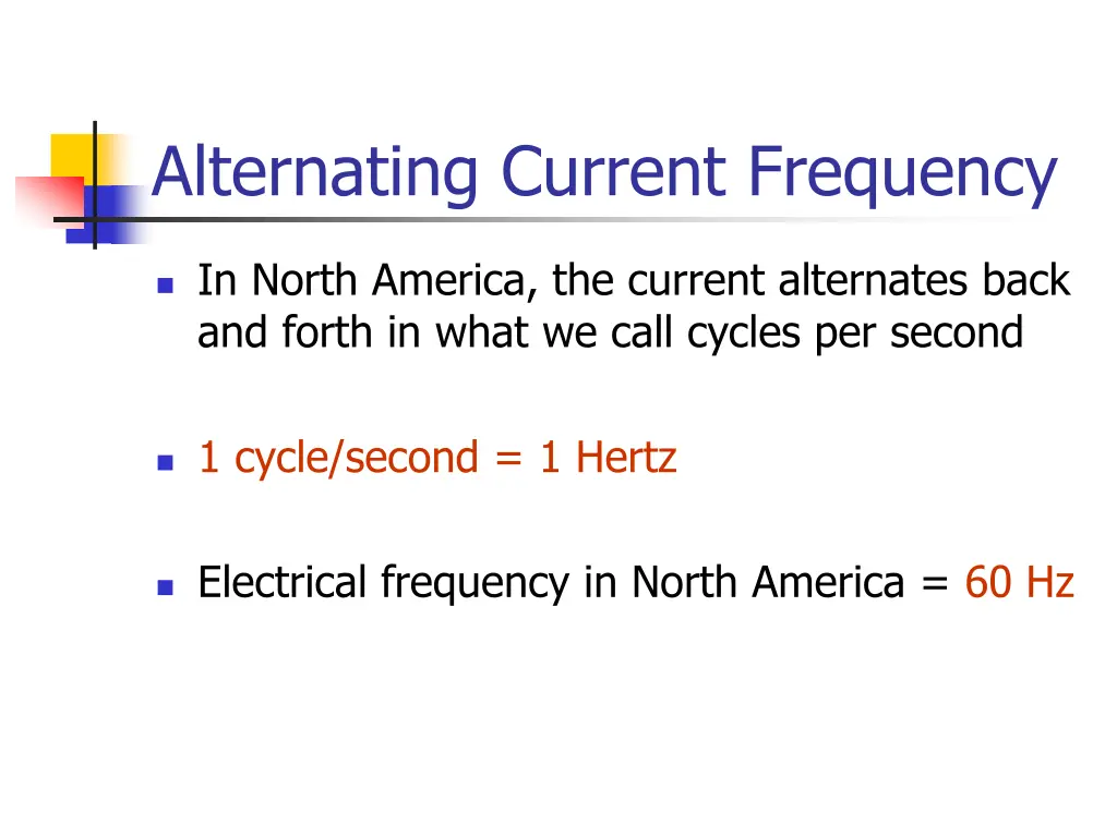 alternating current frequency