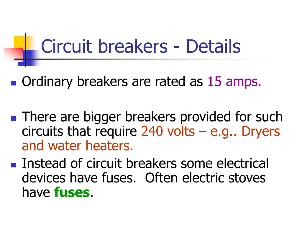 circuit breakers details