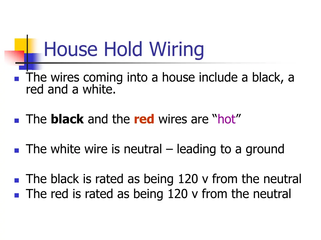 house hold wiring