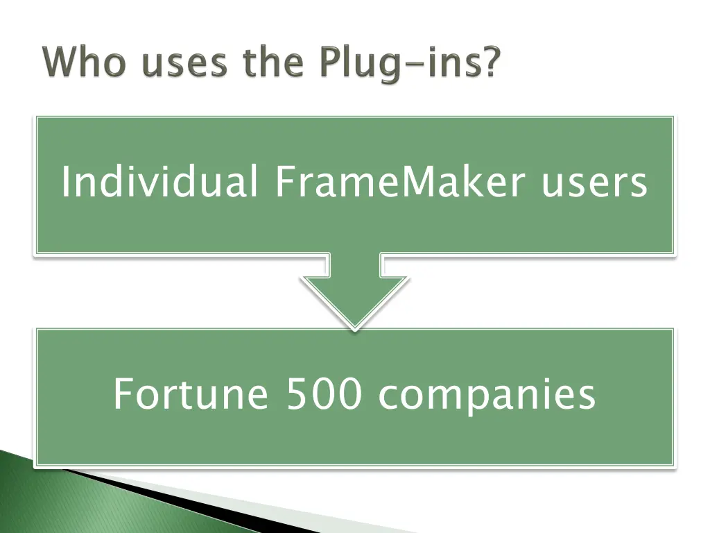 individual framemaker users