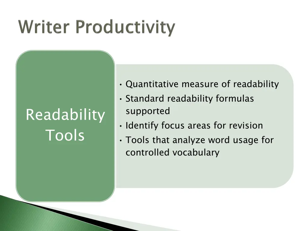 quantitative measure of readability standard