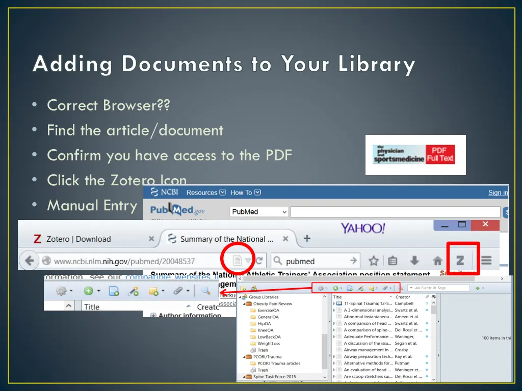 adding documents to your library