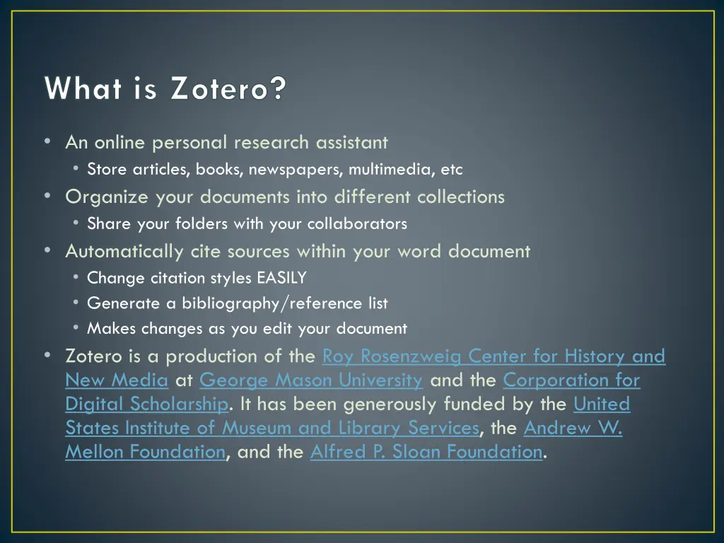 what is zotero