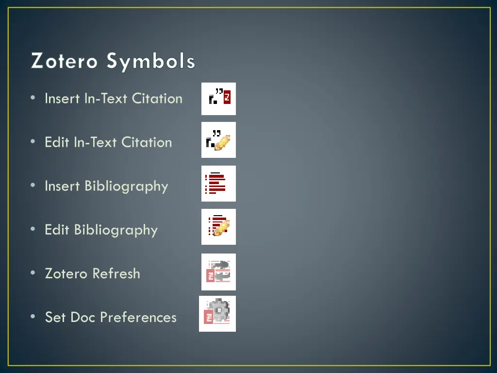 zotero symbols