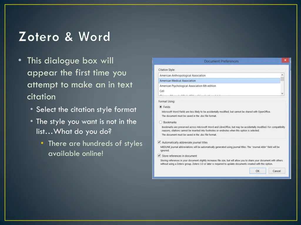 zotero word 1