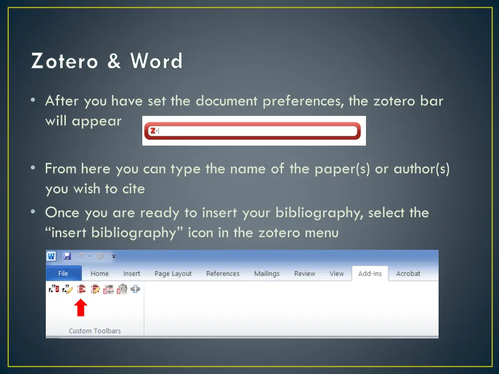 zotero word 2