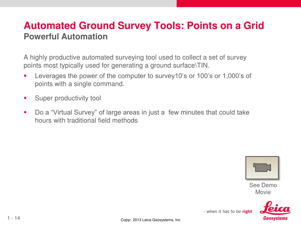 automated ground survey tools points on a grid