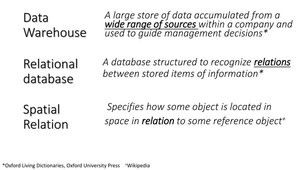 a large store of data accumulated from a wide