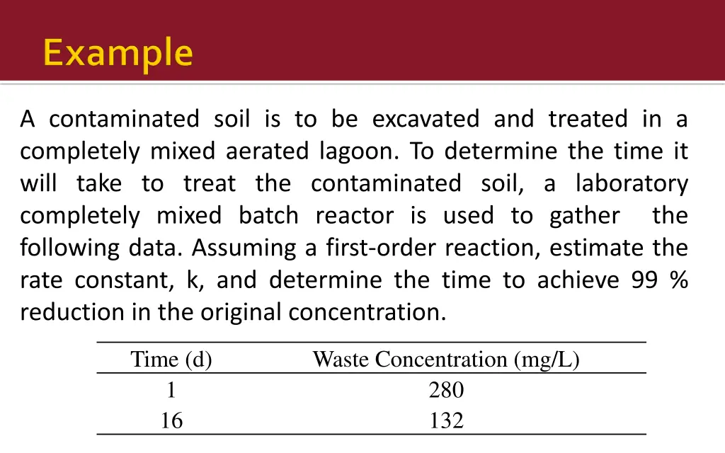 a contaminated soil is to be excavated