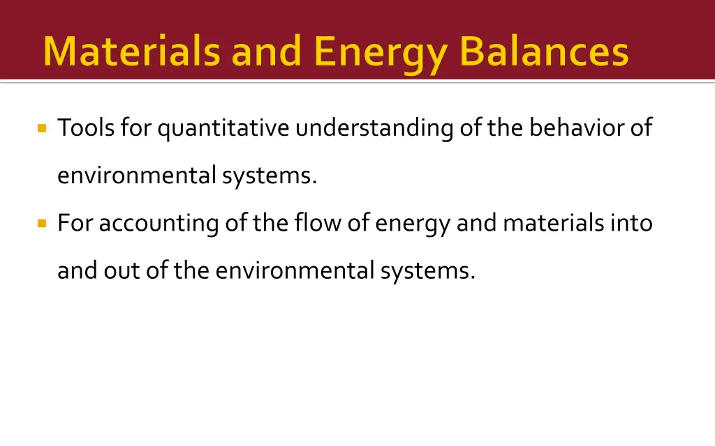 tools for quantitative understanding