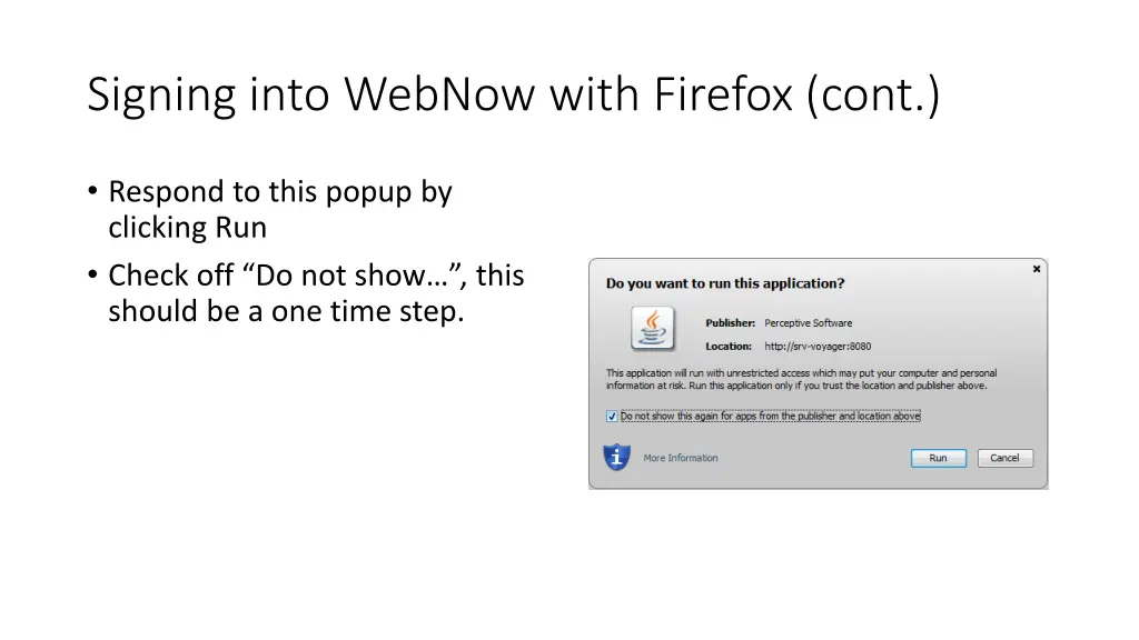 signing into webnow with firefox cont