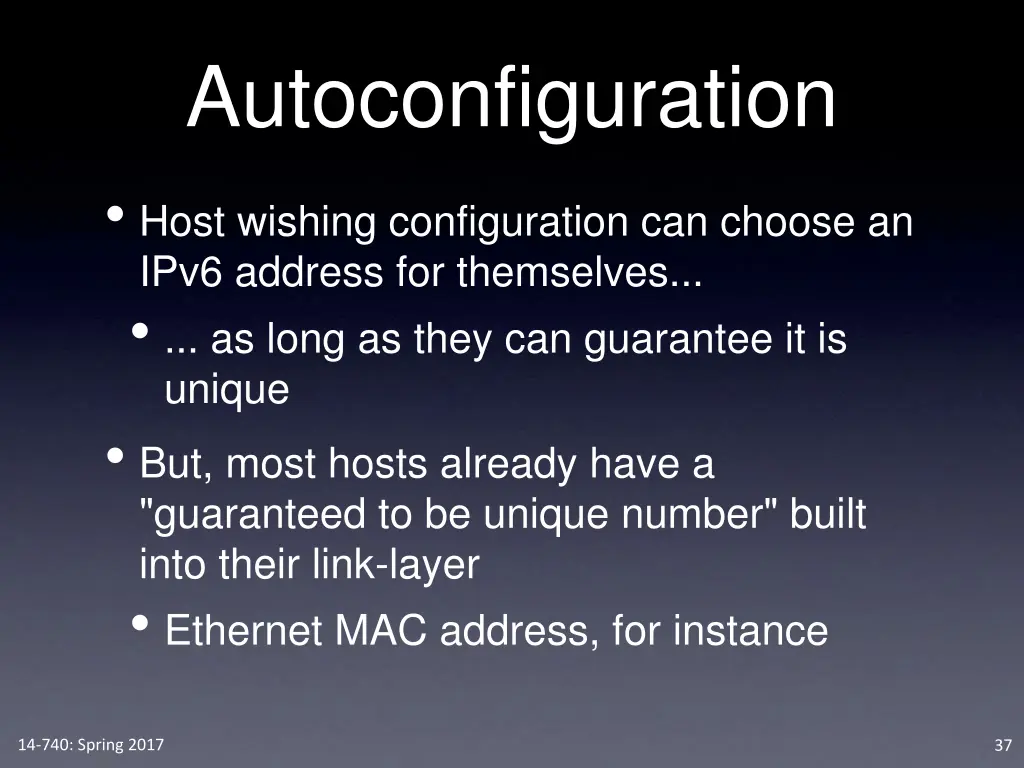 autoconfiguration