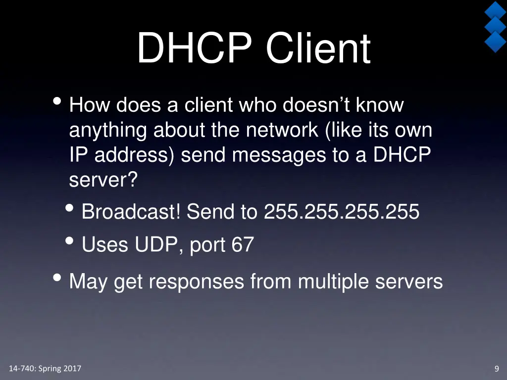 dhcp client how does a client who doesn t know