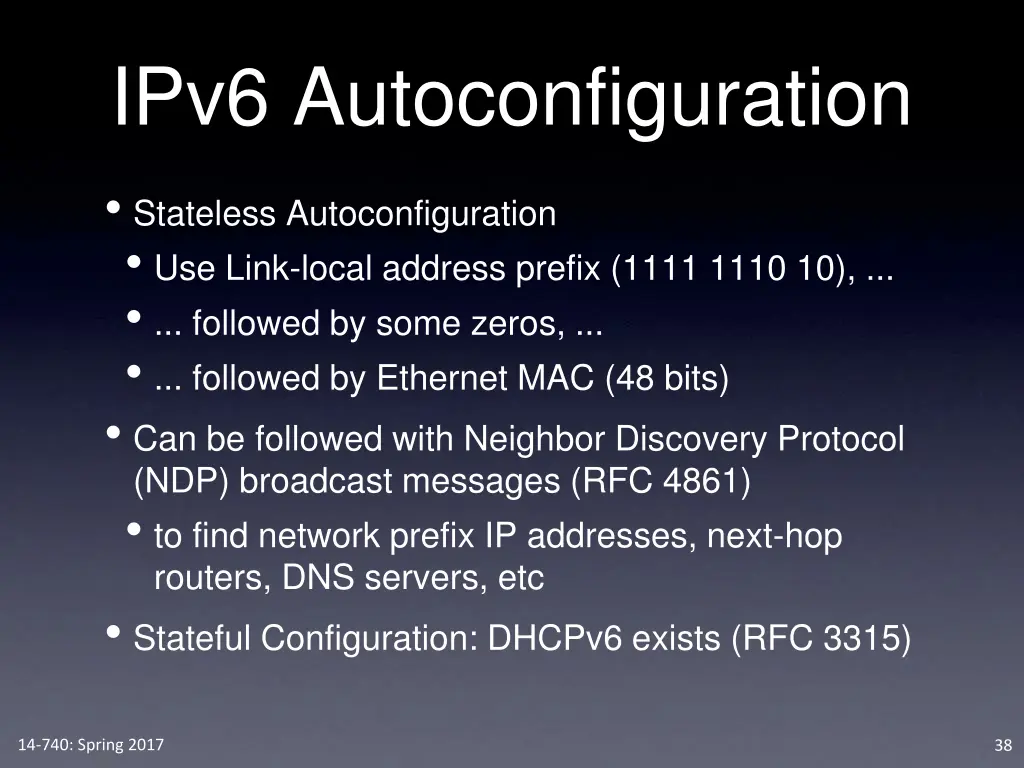 ipv6 autoconfiguration