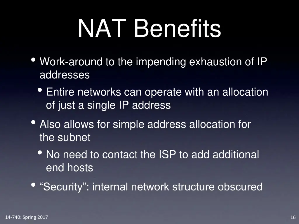 nat benefits