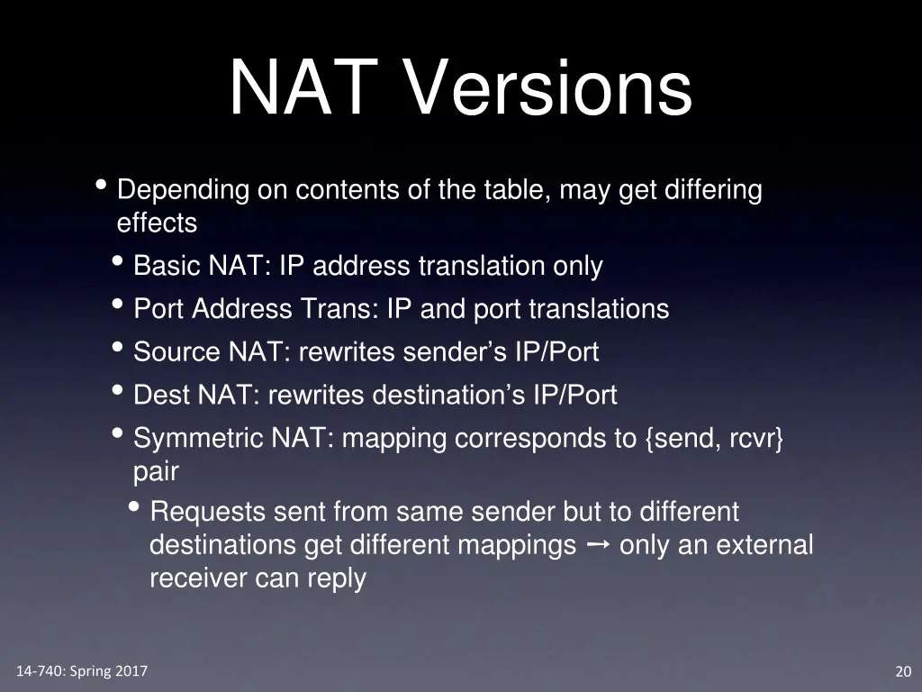 nat versions