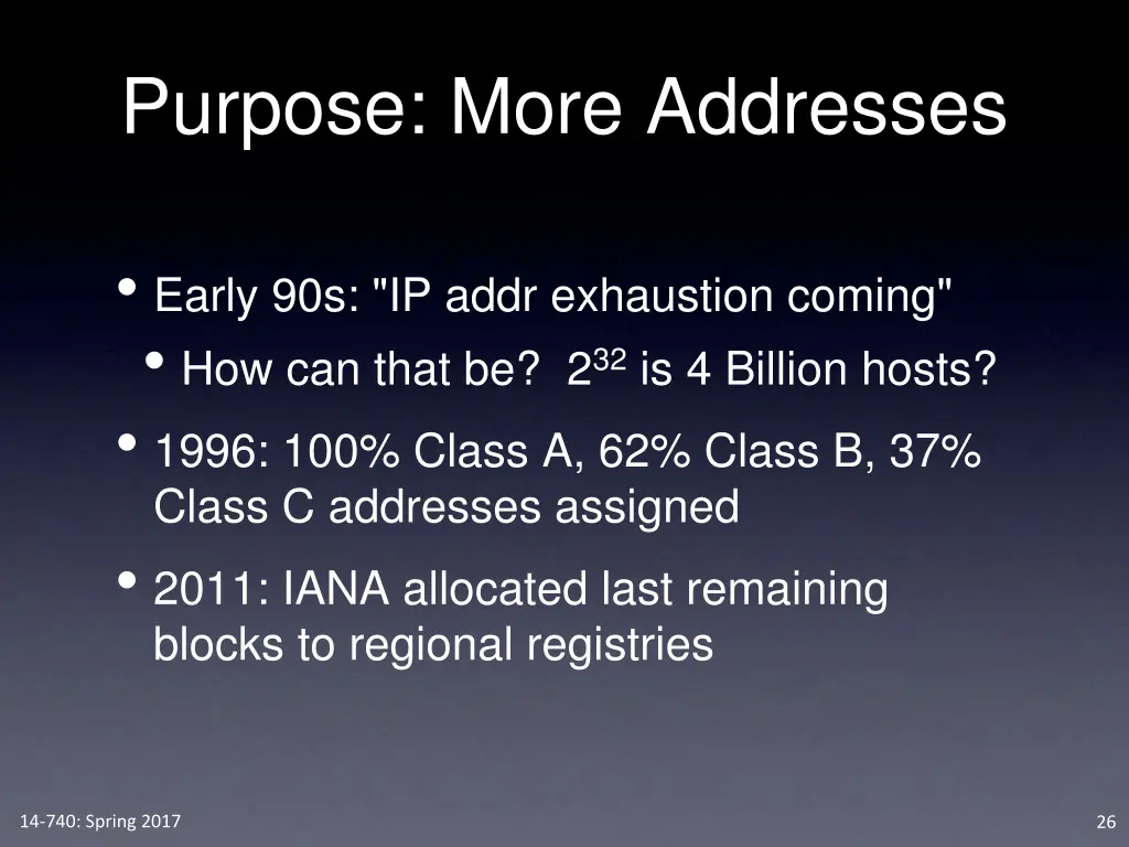 purpose more addresses