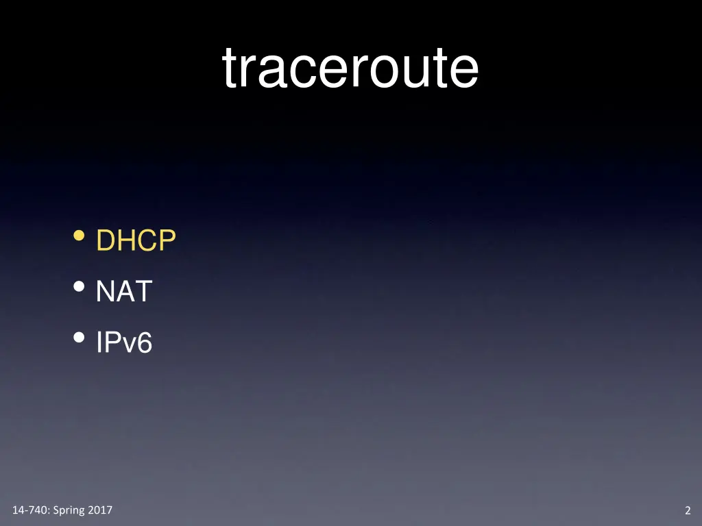 traceroute