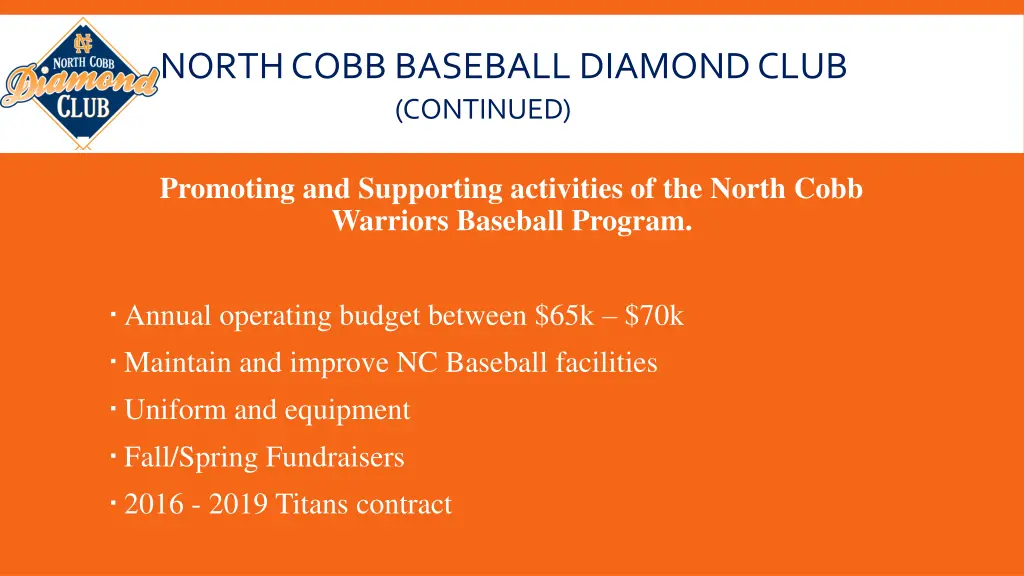 north cobb baseball diamond club continued