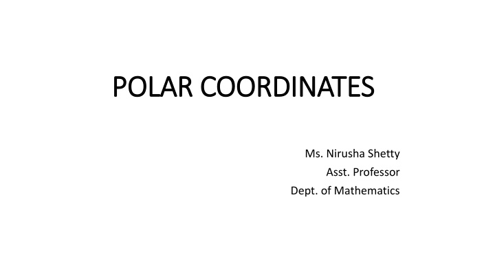 polar coordinates polar coordinates