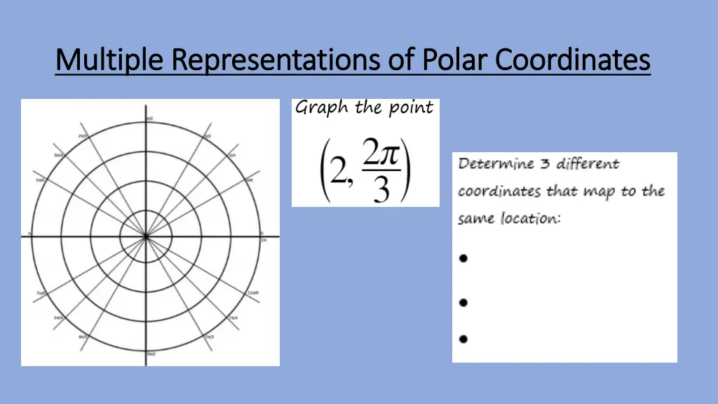 multiple representations of polar coordinates 1