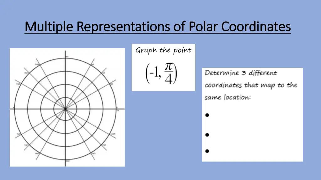 multiple representations of polar coordinates 2