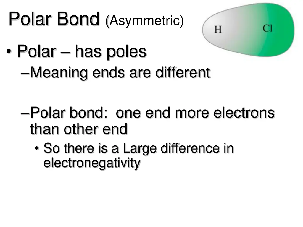 polar bond asymmetric