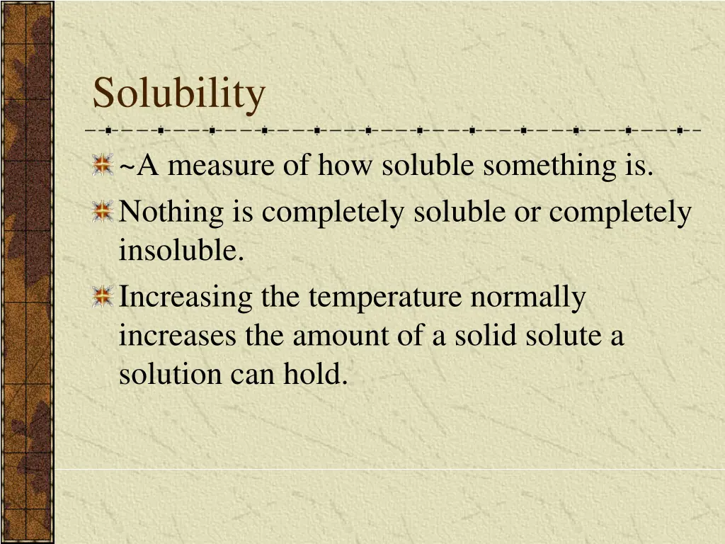 solubility