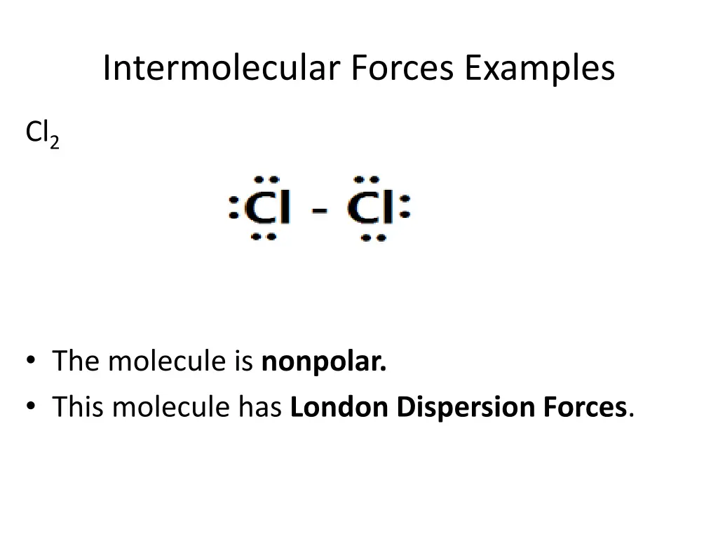 intermolecular forces examples