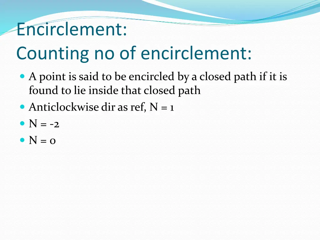 encirclement counting no of encirclement