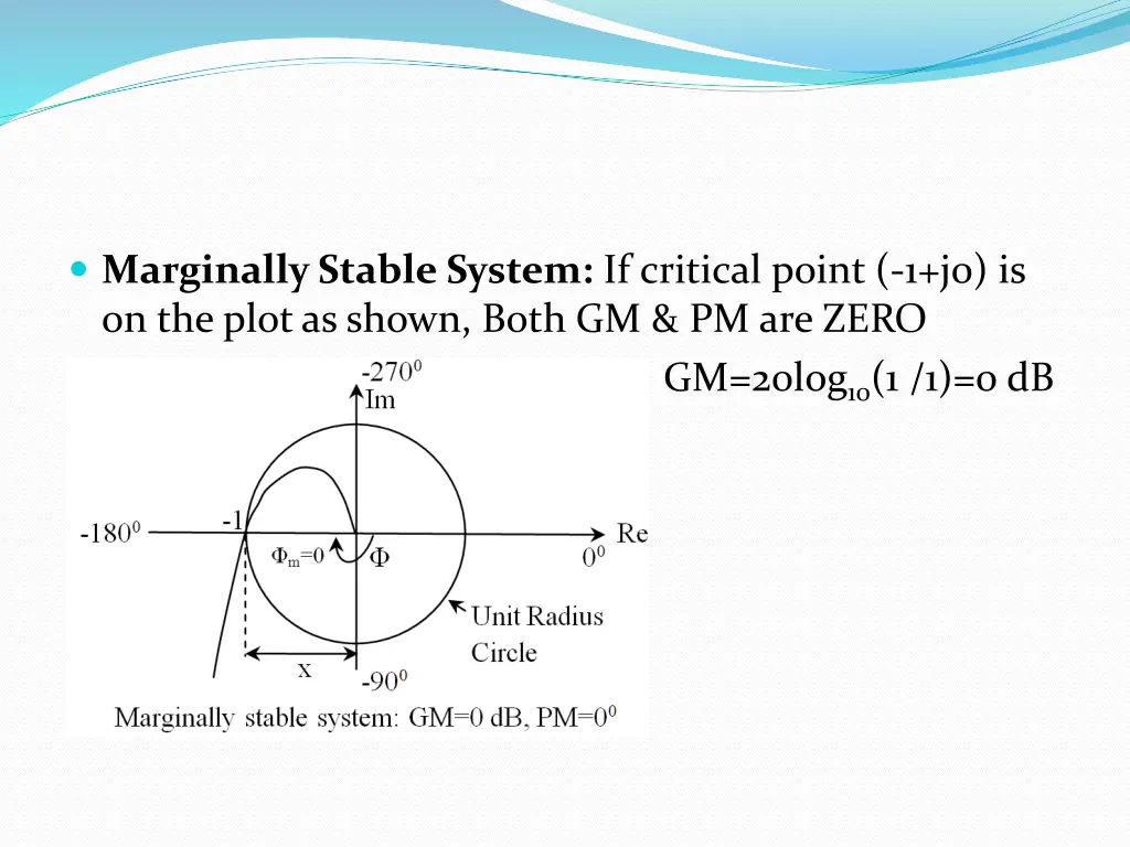 marginally stable system if critical point