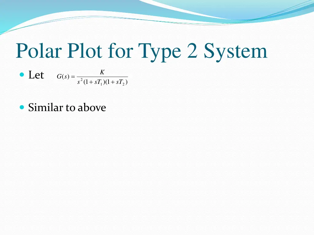 polar plot for type 2 system