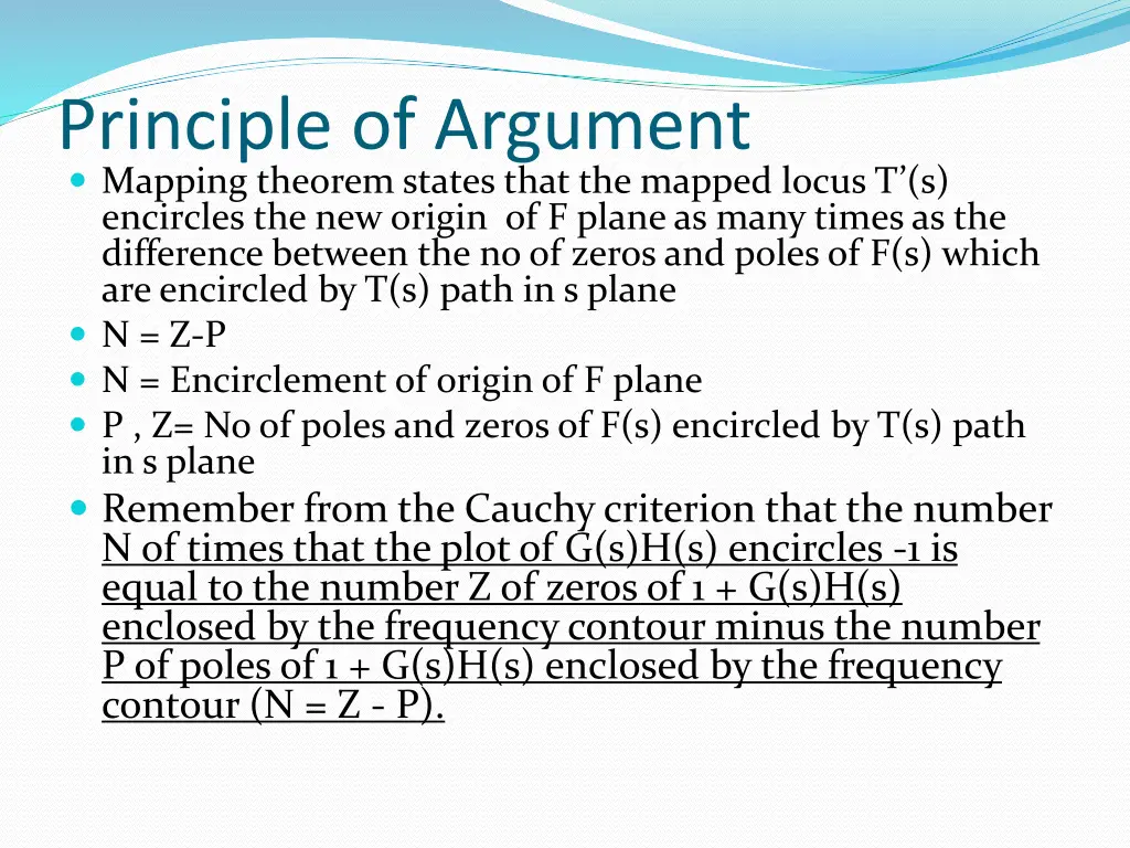 principle of argument mapping theorem states that