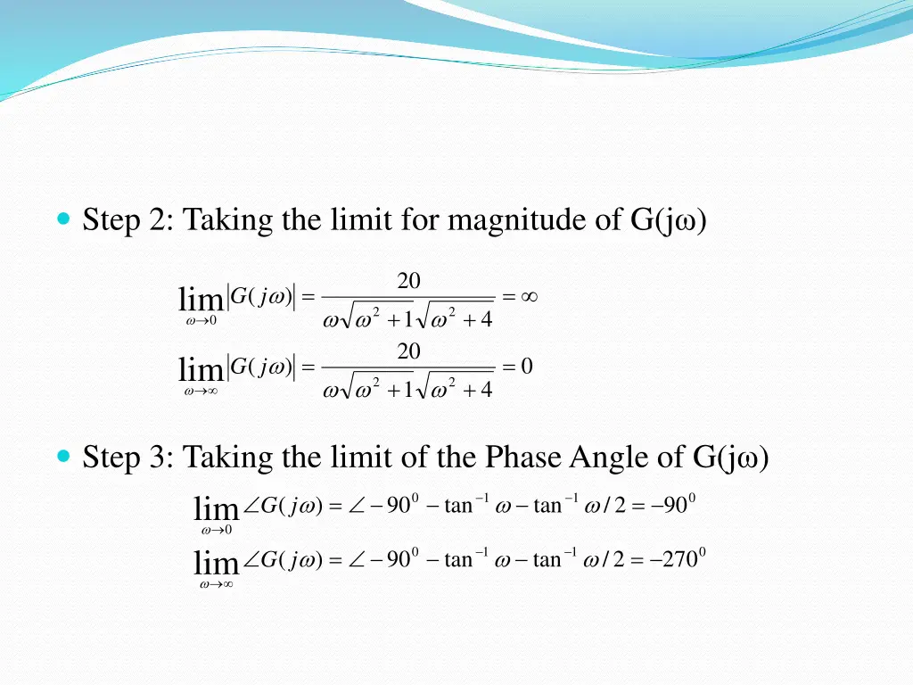 step 2 taking the limit for magnitude of g j