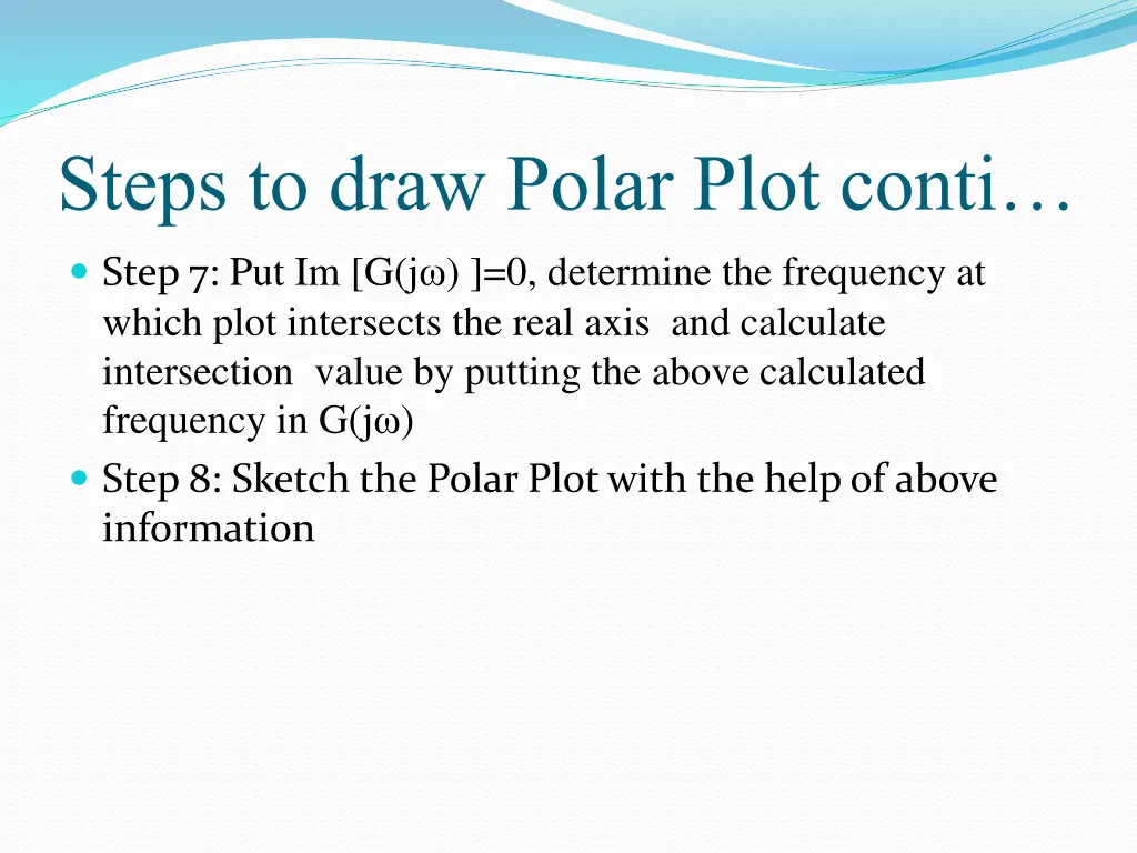 steps to draw polar plot conti