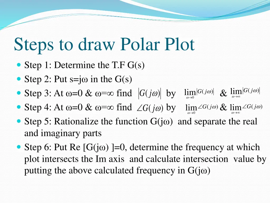 steps to draw polar plot