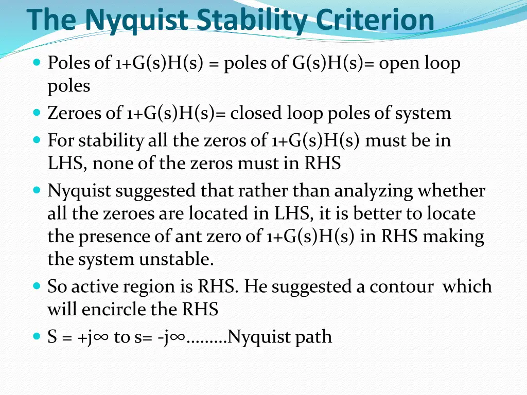 the nyquist stability criterion