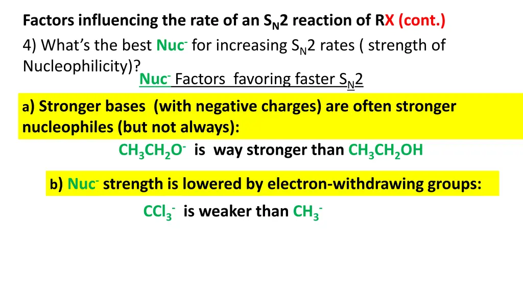 factors influencing the rate of an s n 2 reaction 5